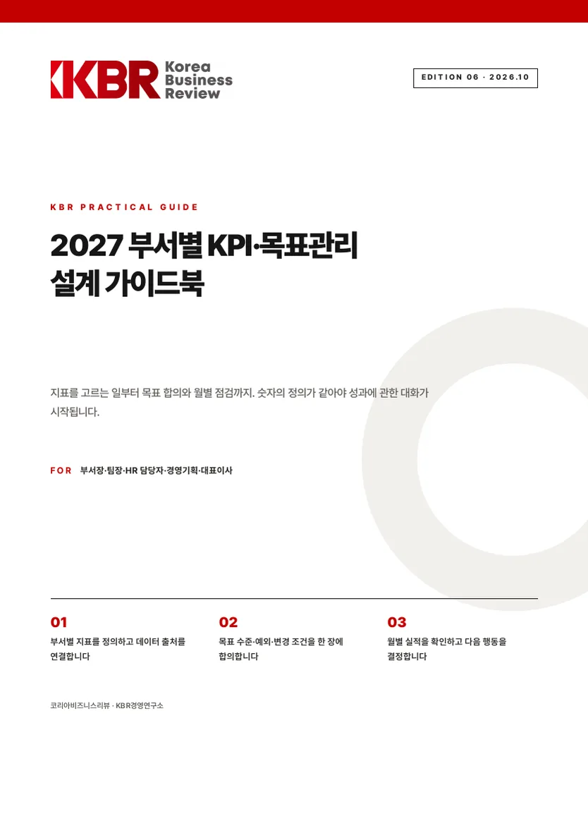 2027 부서별 KPI·목표관리 설계 가이드북 실제 표지